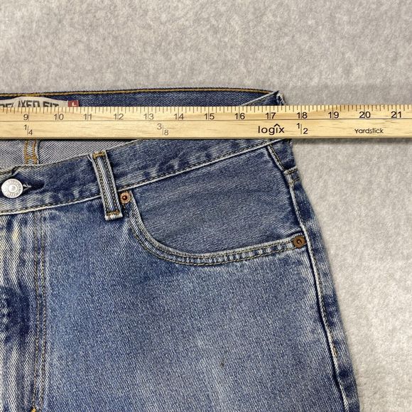 Levi's Strauss Co 550 Mens Jeans Blue 34x29 Relaxed Fit Faded Distressed Denim - Picture 3 of 16